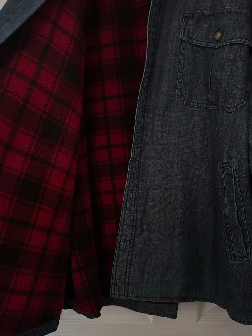 Vintage denim shirt jacket